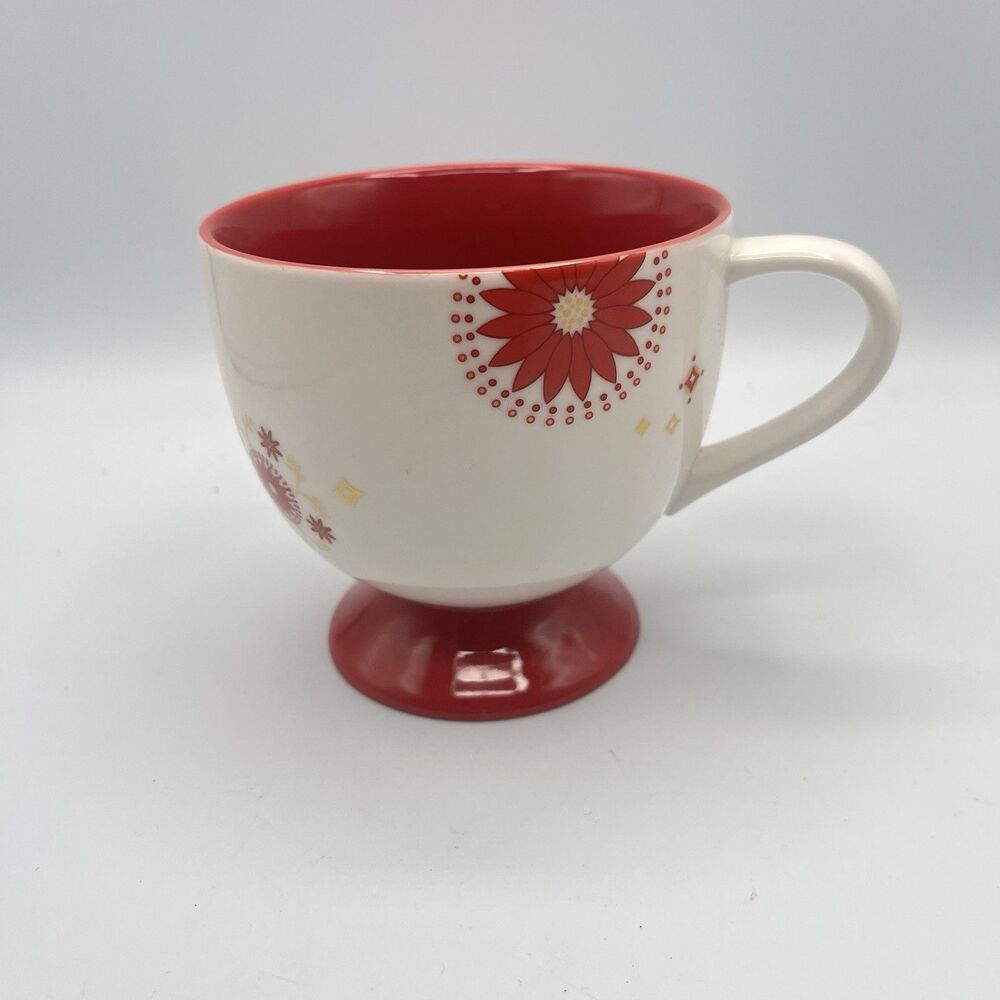 Starbucks Coffee Mug Holiday 2006 Collector's Mug Cup Red and White
